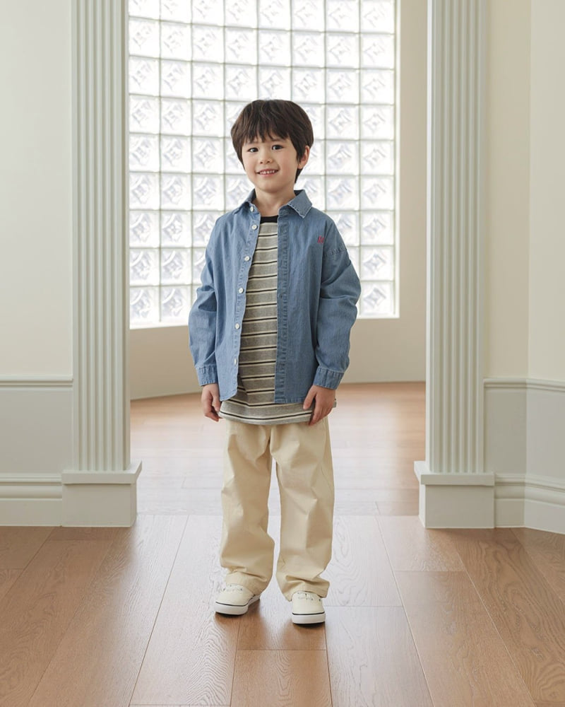 Here I Am - Korean Children Fashion - #littlefashionista - Classicspan Denim Shirt - 3