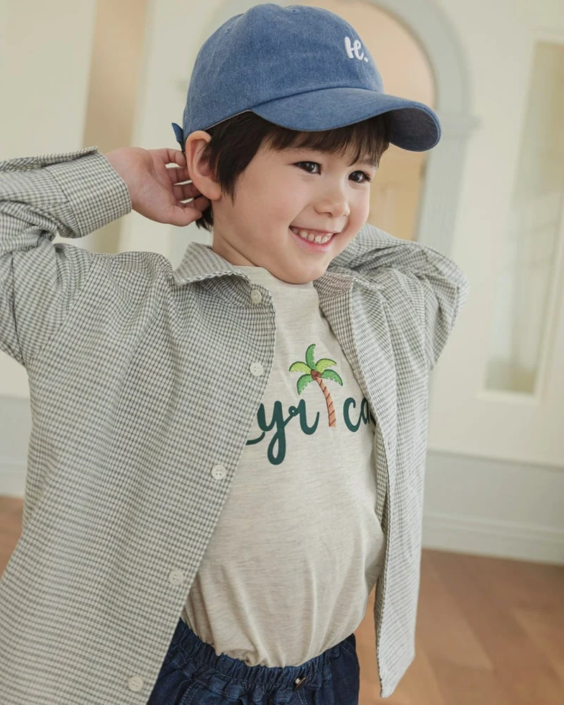 Here I Am - Korean Children Fashion - #magicofchildhood - Palm Tree Short Sleeve Tee - 8