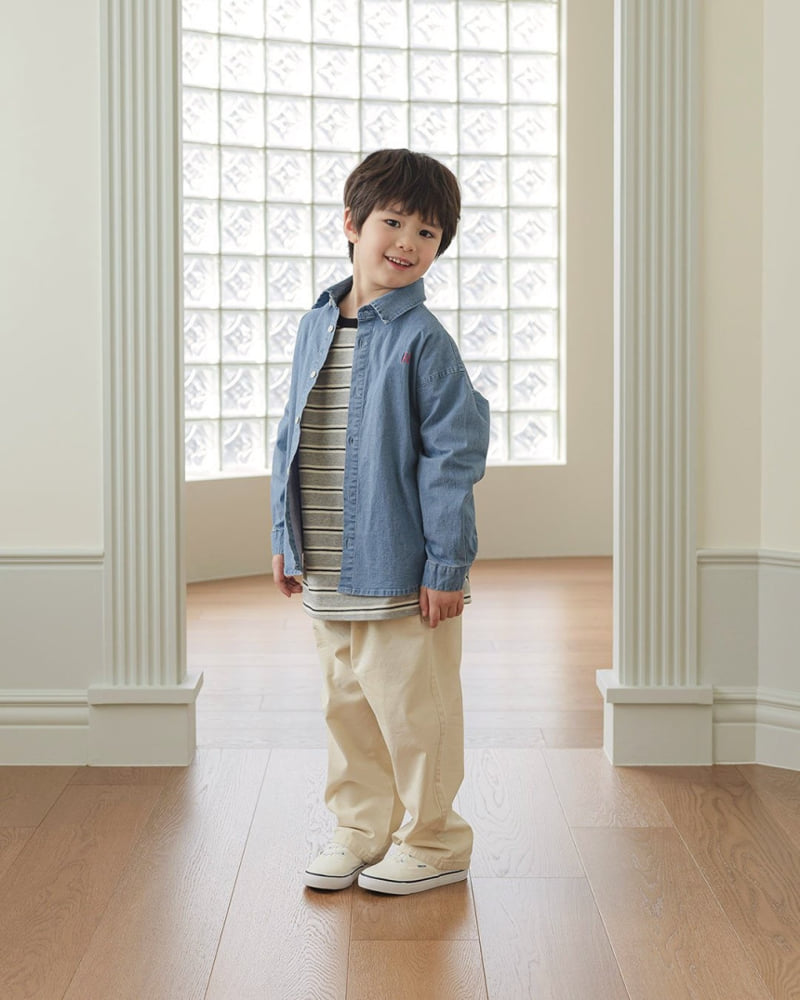 Here I Am - Korean Children Fashion - #littlefashionista - Classicspan Denim Shirt - 4