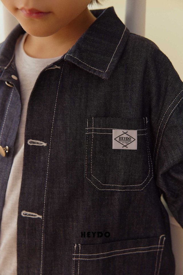 Heydo - Korean Children Fashion - #Kfashion4kids - Patch Denim Jacket - 11