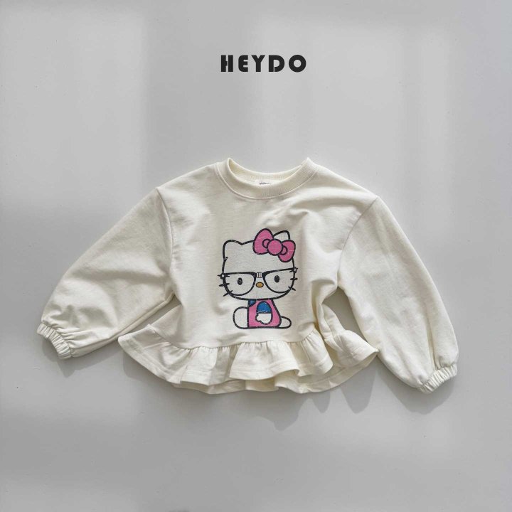 Heydo - Korean Children Fashion - #childofig - Glasses Cat Frill Tee - 6