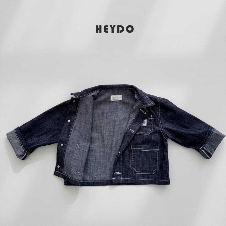 Heydo - Korean Children Fashion - #childofig - Patch Denim Jacket - 3
