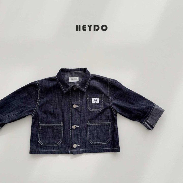 Heydo - Korean Children Fashion - #childofig - Patch Denim Jacket - 4