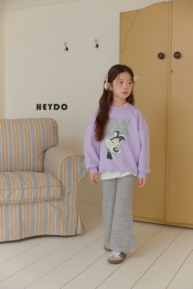 Heydo - Korean Children Fashion - #designkidswear - Bonbon Ribbed Bootcut Pants - 10