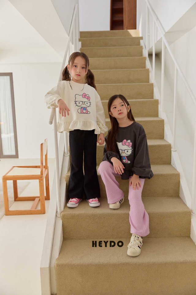 Heydo - Korean Children Fashion - #discoveringself - Glasses Cat Frill Tee - 9