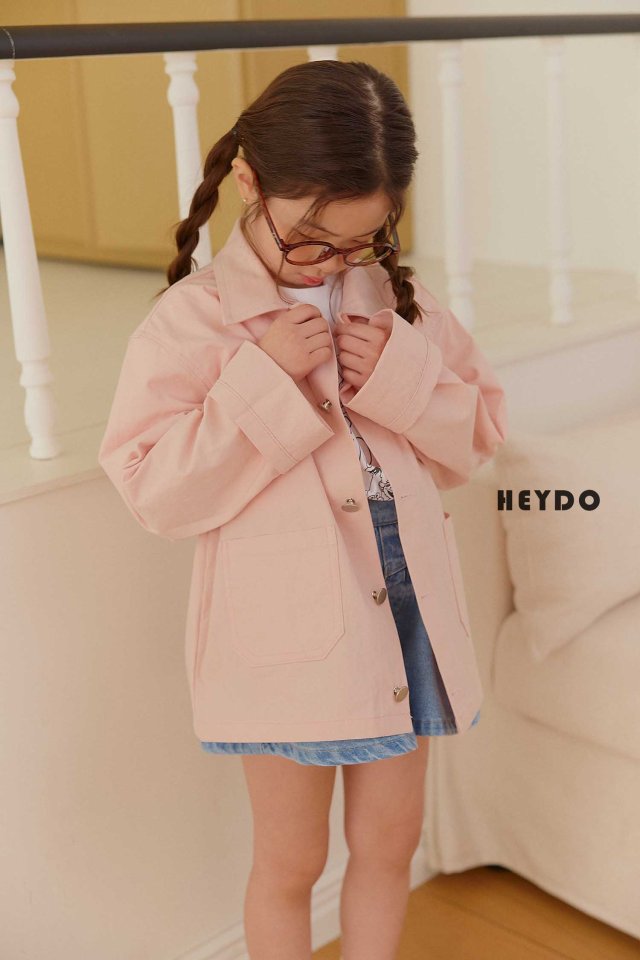 Heydo - Korean Children Fashion - #discoveringself - Patch Pink Jacket