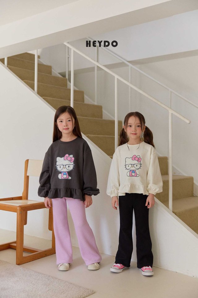 Heydo - Korean Children Fashion - #discoveringself - Bonbon Ribbed Bootcut Pants - 11