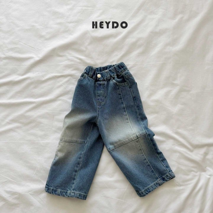Heydo - Korean Children Fashion - #kidsshorts - River Slit Denim Pants - 6