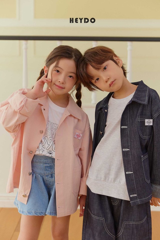 Heydo - Korean Children Fashion - #kidsshorts - Patch Denim Jacket - 8
