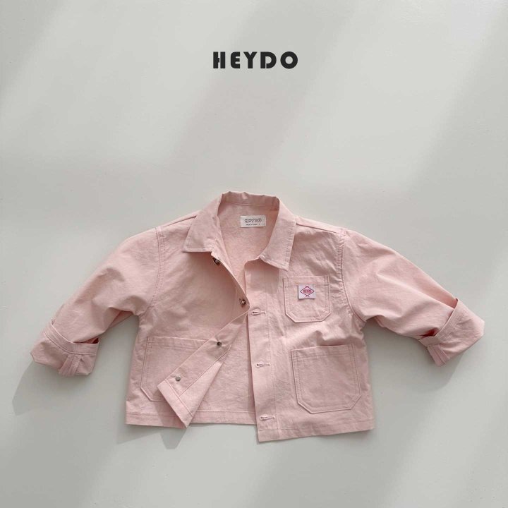 Heydo - Korean Children Fashion - #kidsshorts - Patch Pink Jacket - 3