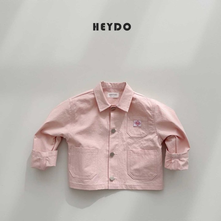Heydo - Korean Children Fashion - #kidsshorts - Patch Pink Jacket - 4