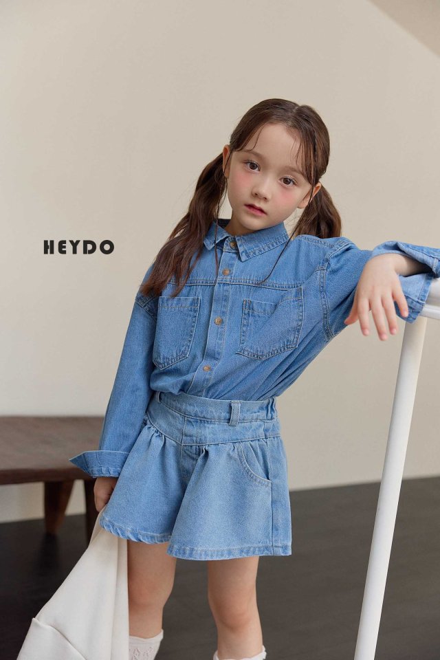 Heydo - Korean Children Fashion - #kidzfashiontrend - Searing Denim Shorts - 12