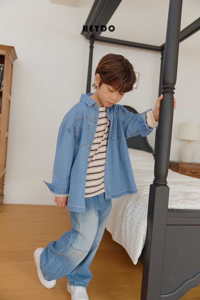 Heydo - Korean Children Fashion - #kidzfashiontrend - Pio Denim Shirt - 11