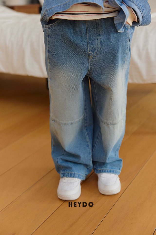 Heydo - Korean Children Fashion - #minifashionista - River Slit Denim Pants - 12