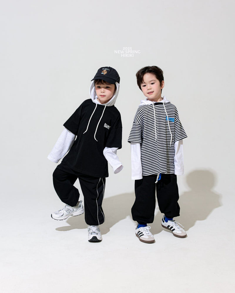 Hikiki - Korean Children Fashion - #discoveringself - Two-line Jogger Pants - 4