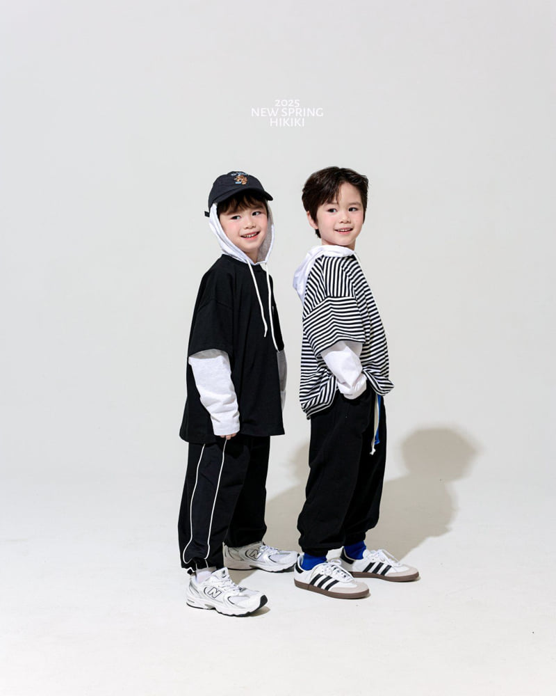 Hikiki - Korean Children Fashion - #kidsshorts - Two-line Jogger Pants - 5
