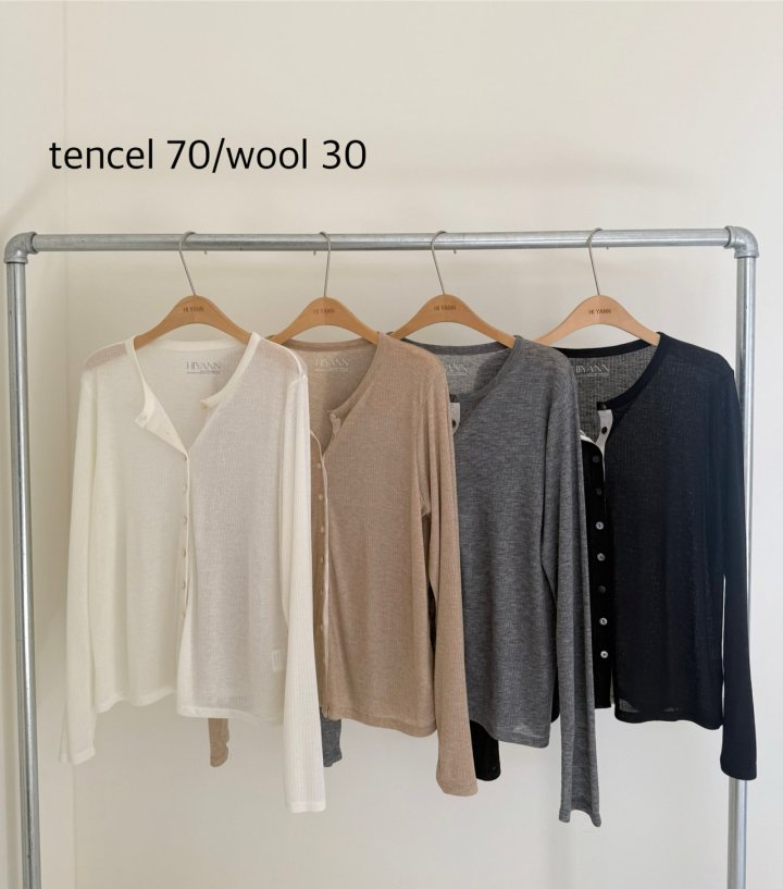 Hiyann - Korean Women Fashion - #momslook - Ribbed Tencel Cardigan - 12