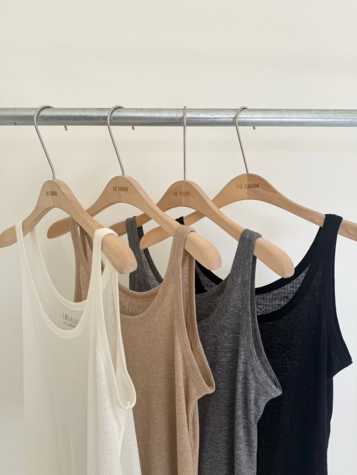 Hiyann - Korean Women Fashion - #momslook - Ribbed Tencel Sleeveless Tee