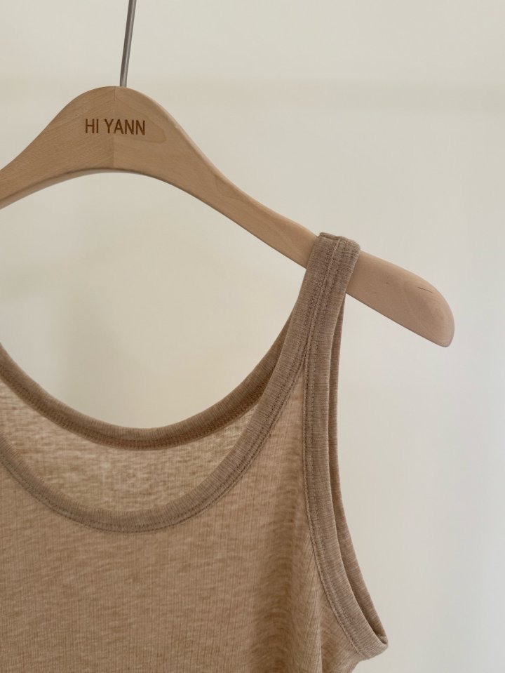 Hiyann - Korean Women Fashion - #momslook - Ribbed Tencel Sleeveless Tee - 5