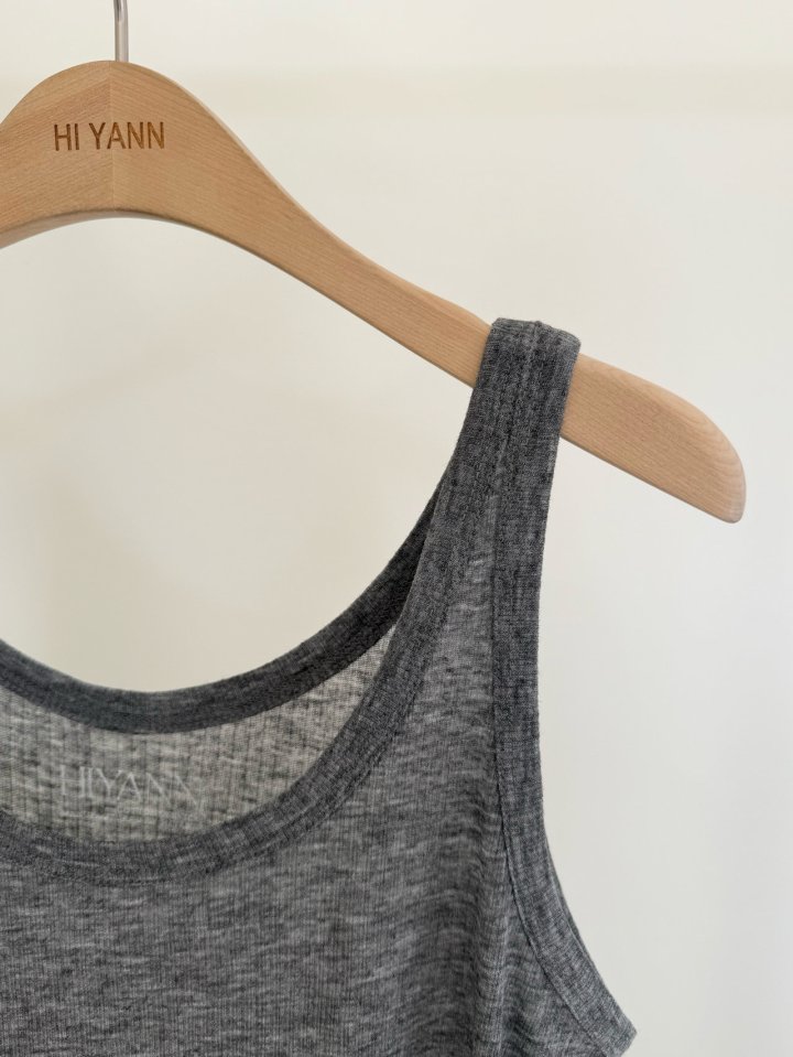 Hiyann - Korean Women Fashion - #momslook - Ribbed Tencel Sleeveless Tee - 7