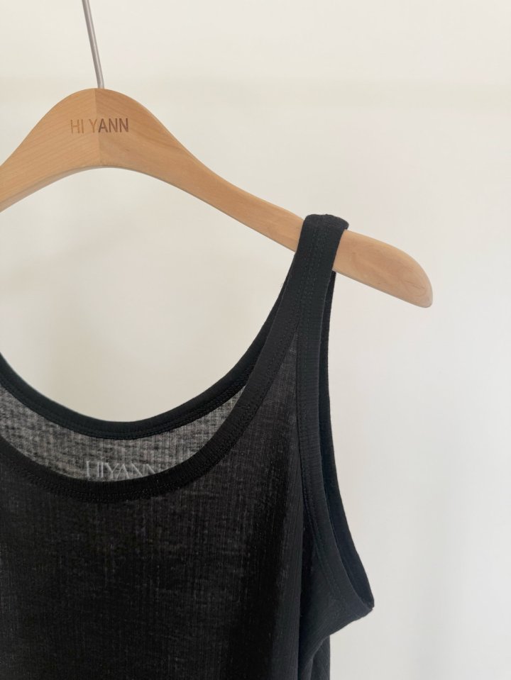 Hiyann - Korean Women Fashion - #momslook - Ribbed Tencel Sleeveless Tee - 9