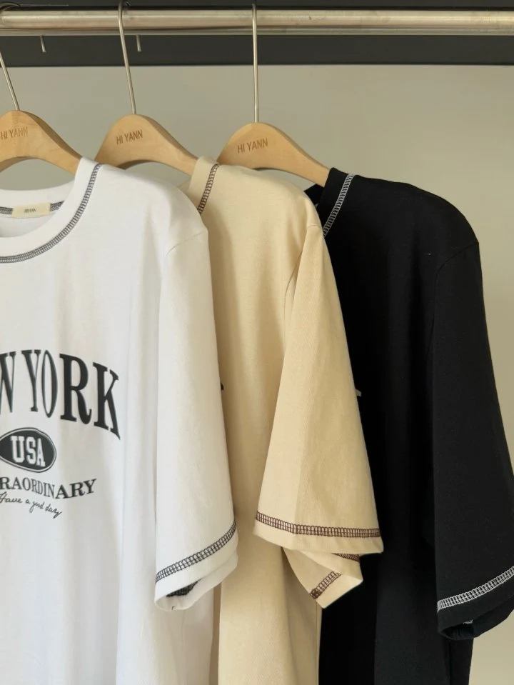 Hiyann - Korean Women Fashion - #momslook - New York Box Tee