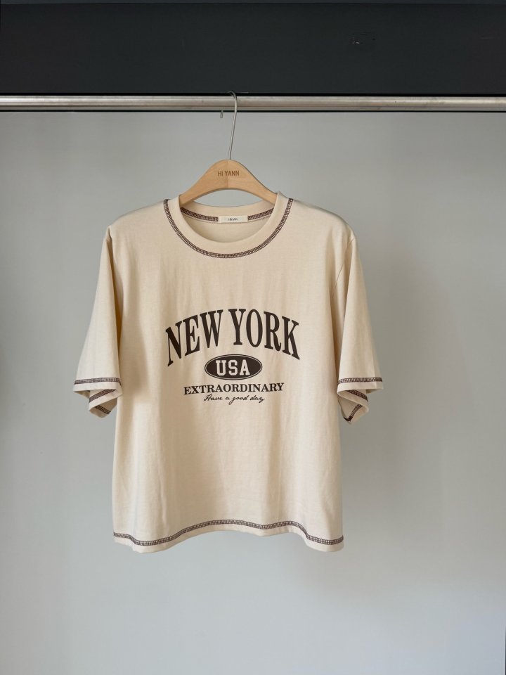 Hiyann - Korean Women Fashion - #momslook - New York Box Tee - 3