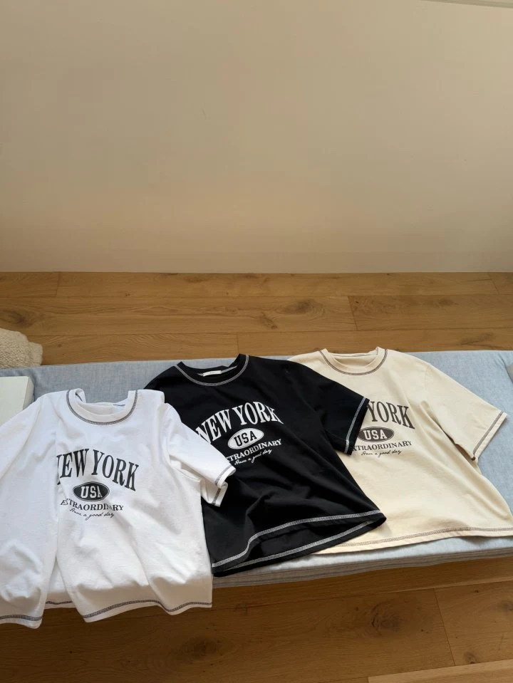 Hiyann - Korean Women Fashion - #momslook - New York Box Tee - 5