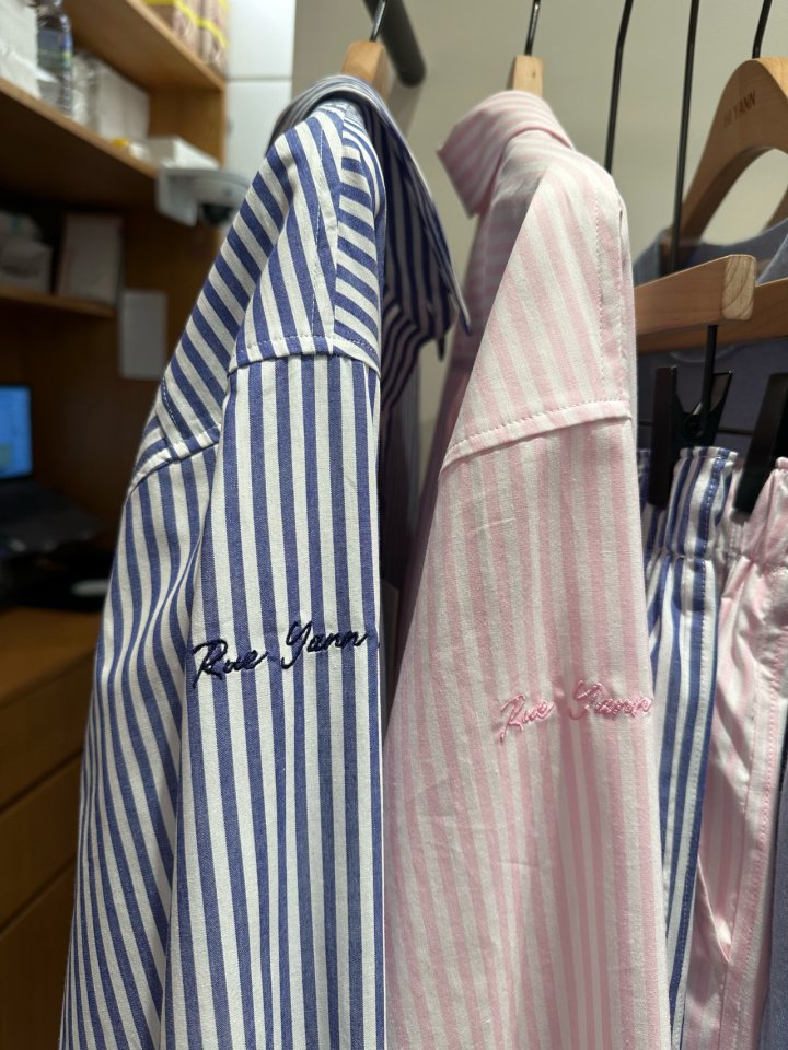 Hiyann - Korean Women Fashion - #vintagekidsstyle - Marine Stripe Shirt - 3