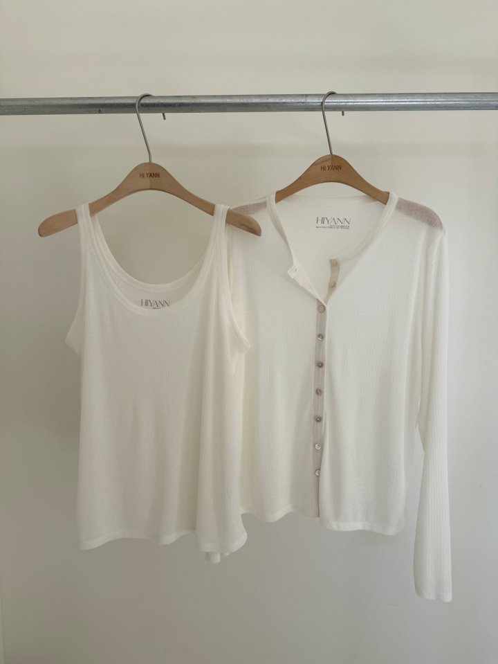 Hiyann - Korean Women Fashion - #womensfashion - Ribbed Tencel Sleeveless Tee - 10