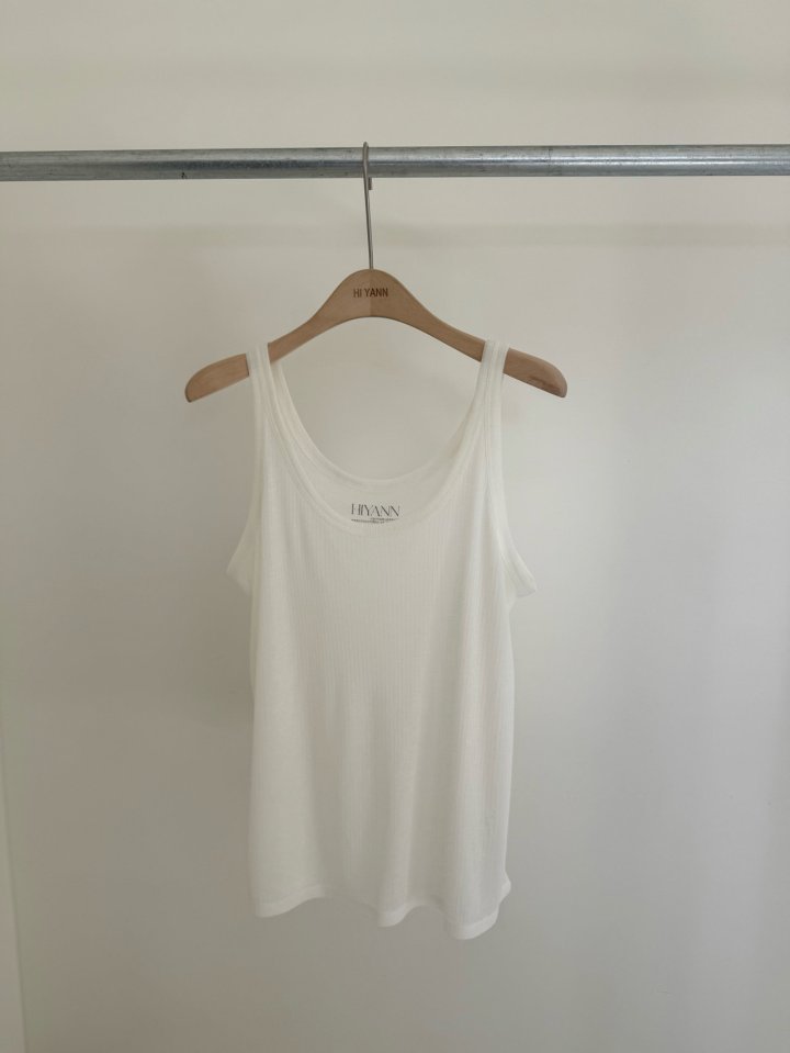 Hiyann - Korean Women Fashion - #womensfashion - Ribbed Tencel Sleeveless Tee - 2