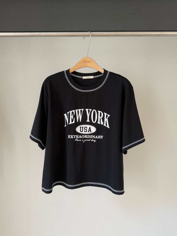 Hiyann - Korean Women Fashion - #momslook - New York Box Tee - 4