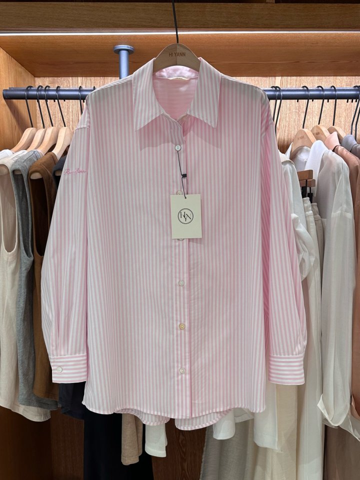 Hiyann - Korean Women Fashion - #womensfashion - Marine Stripe Shirt