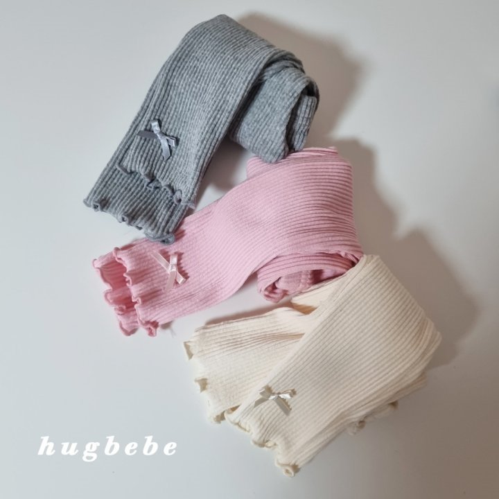 Small Ribbon Rib Leggings by Hug Bebe for Child - view 1