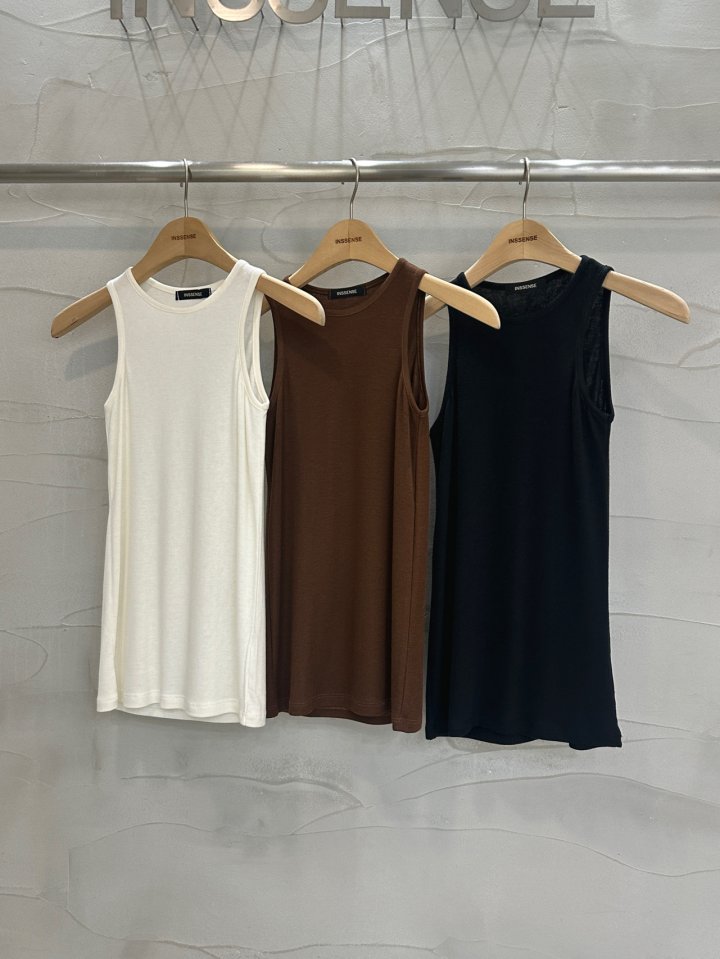 Inssense - Korean Women Fashion - #momslook - Soft Texture Loosefit Sleeveless Tee - 7