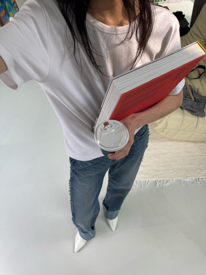 Inssense - Korean Women Fashion - #momslook - Cotton Modal Loosefit Backlesss Tee - 5