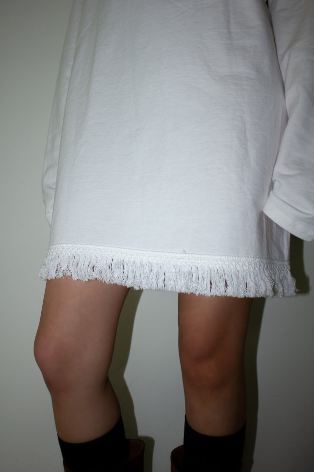 Inssense - Korean Women Fashion - #momslook - Fringe Detail Sweat Mini One-piece - 3