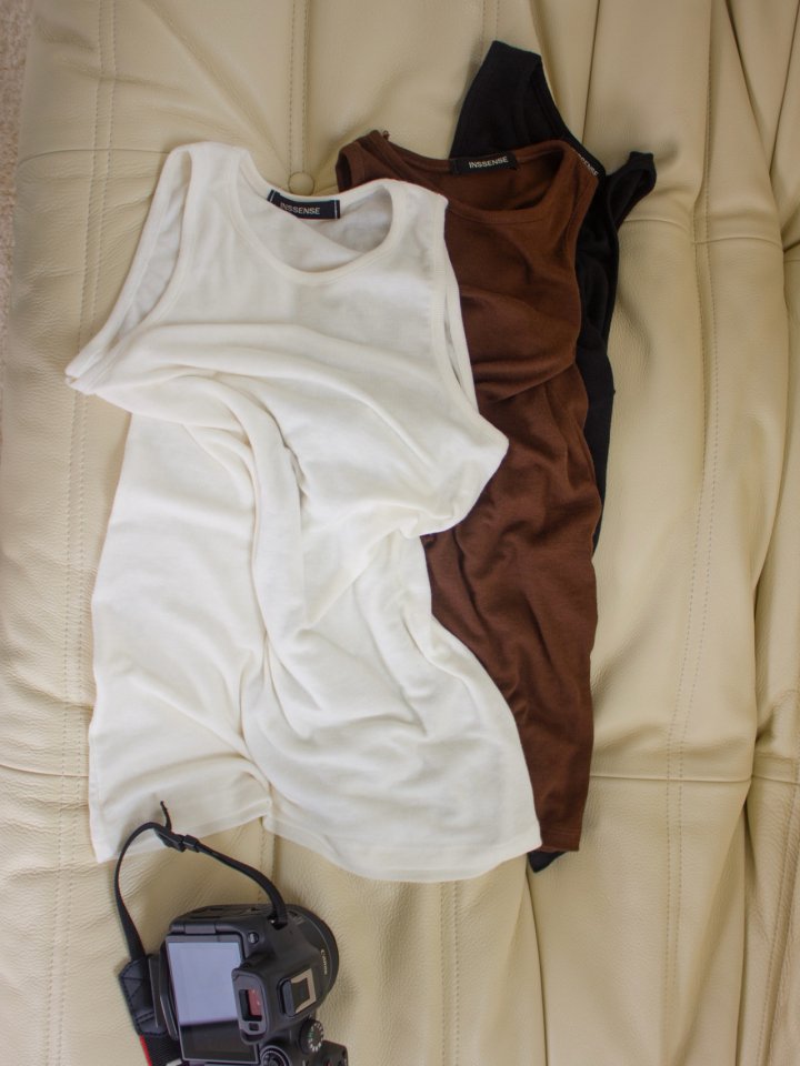 Inssense - Korean Women Fashion - #romanticstyle - Soft Texture Loosefit Sleeveless Tee - 7