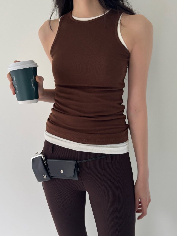 Inssense - Korean Women Fashion - #womensfashion - Soft Texture Loosefit Sleeveless Tee - 6
