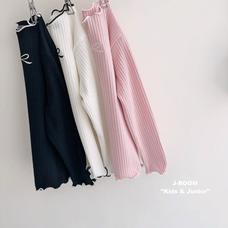 J-Room - Korean Children Fashion - #kidzfashiontrend - Ribbon Rib Wave Tee - 4