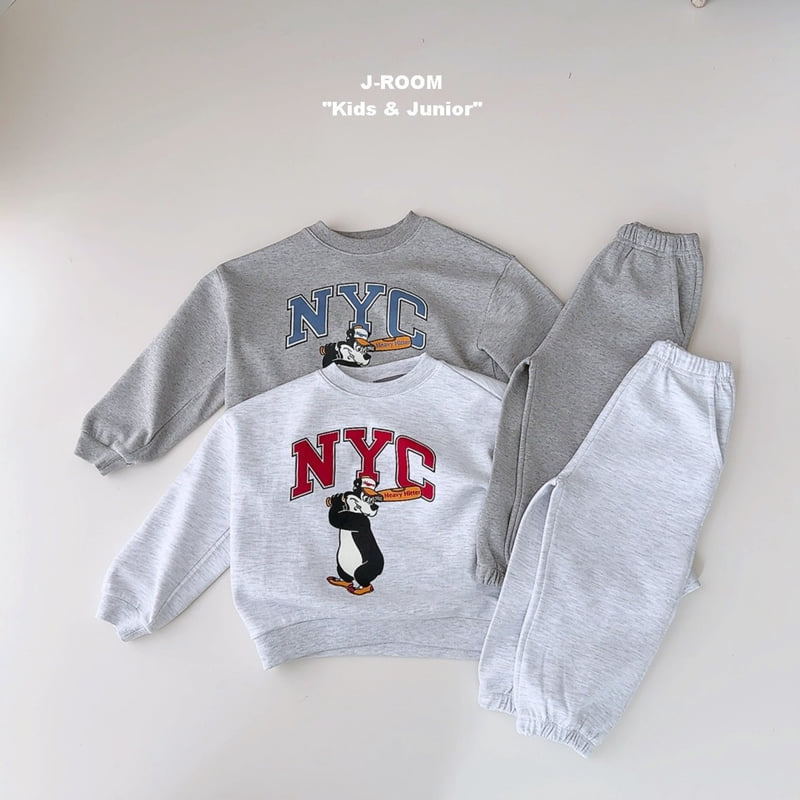 J-Room - Korean Children Fashion - #childofig - NYC Bear Top Bottom Set - 2