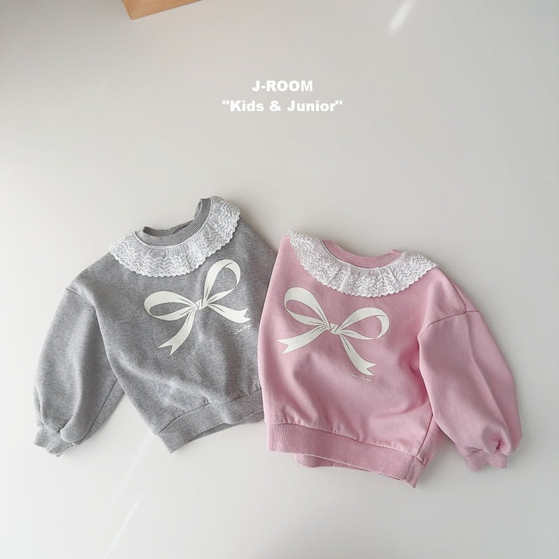 J-Room - Korean Children Fashion - #childofig - Ribbon Lace Sweatshirts - 3