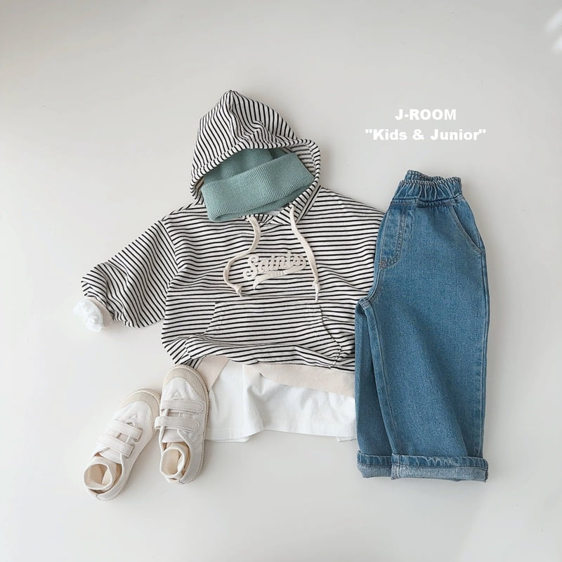 J-Room - Korean Children Fashion - #childofig - Saint Patch Stripe Hoodie - 4