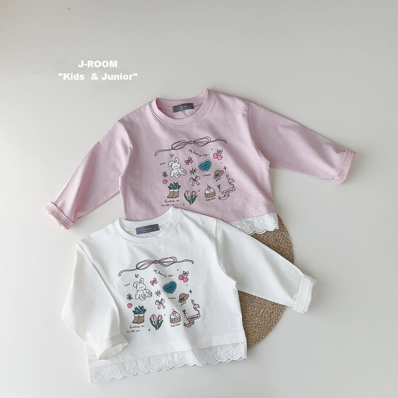 J-Room - Korean Children Fashion - #childrensboutique - Lovely Lace Tee