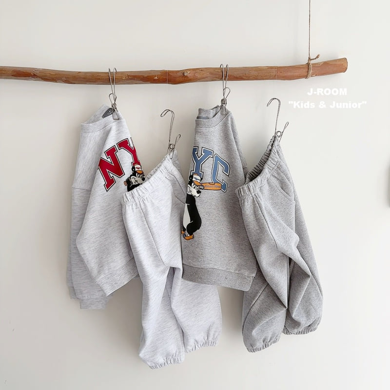 J-Room - Korean Children Fashion - #childrensboutique - NYC Bear Top Bottom Set - 4
