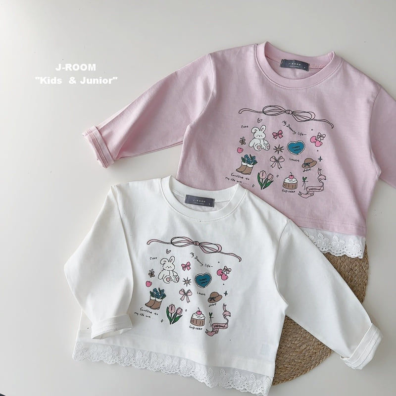 J-Room - Korean Children Fashion - #designkidswear - Lovely Lace Tee - 2
