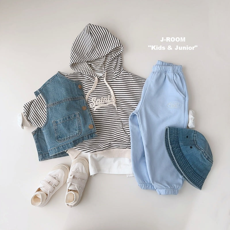 J-Room - Korean Children Fashion - #discoveringself - Washed Embroidery Jogger Pants - 9