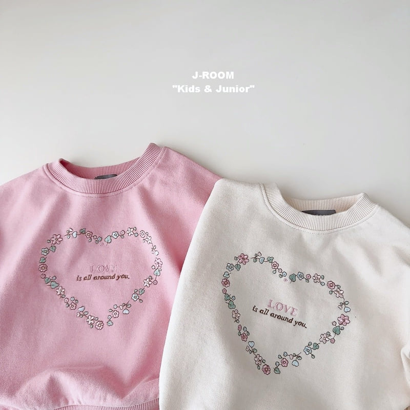 J-Room - Korean Children Fashion - #discoveringself - Flower Heart Sweatshirts - 3