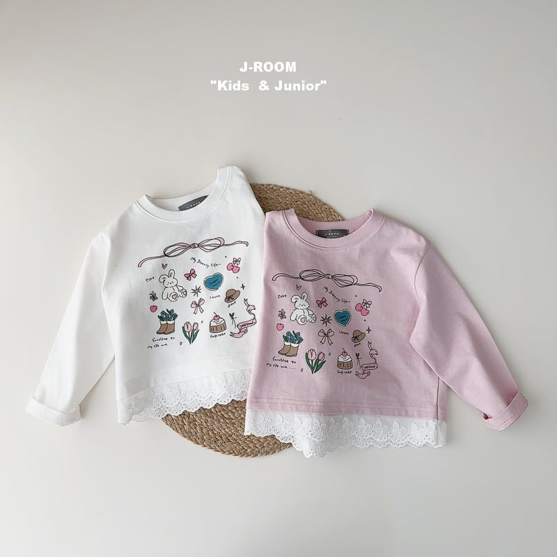 J-Room - Korean Children Fashion - #discoveringself - Lovely Lace Tee - 3