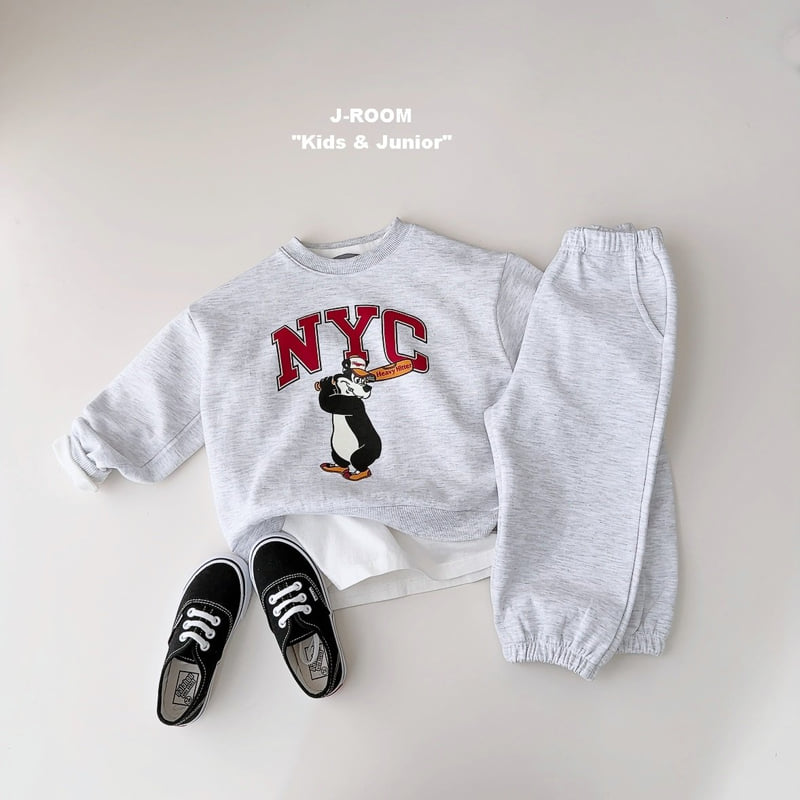 J-Room - Korean Children Fashion - #fashionkids - NYC Bear Top Bottom Set - 6